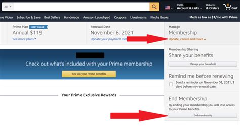 Manage Your Amazon Prime Membership .